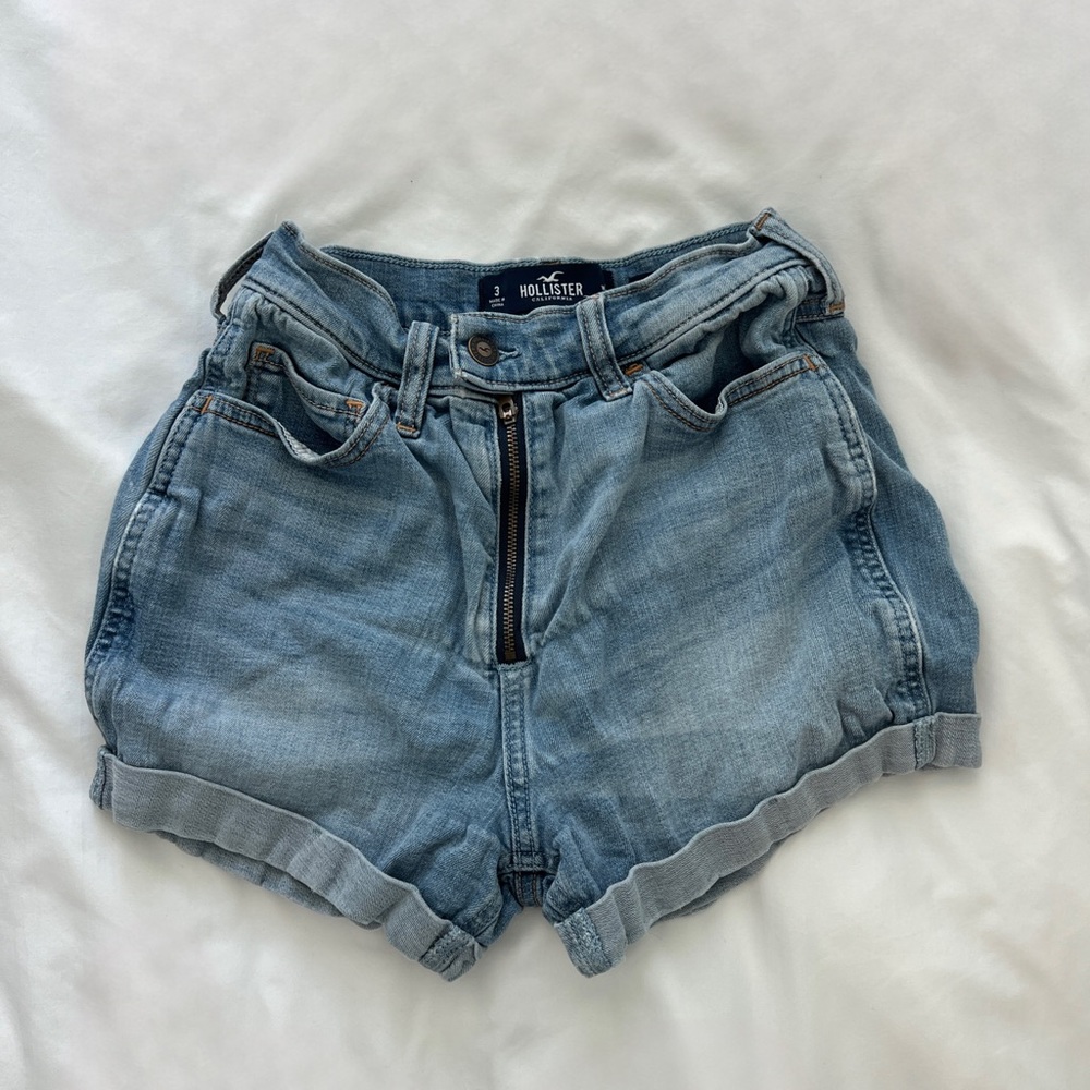 Hollister high rise jean shorts